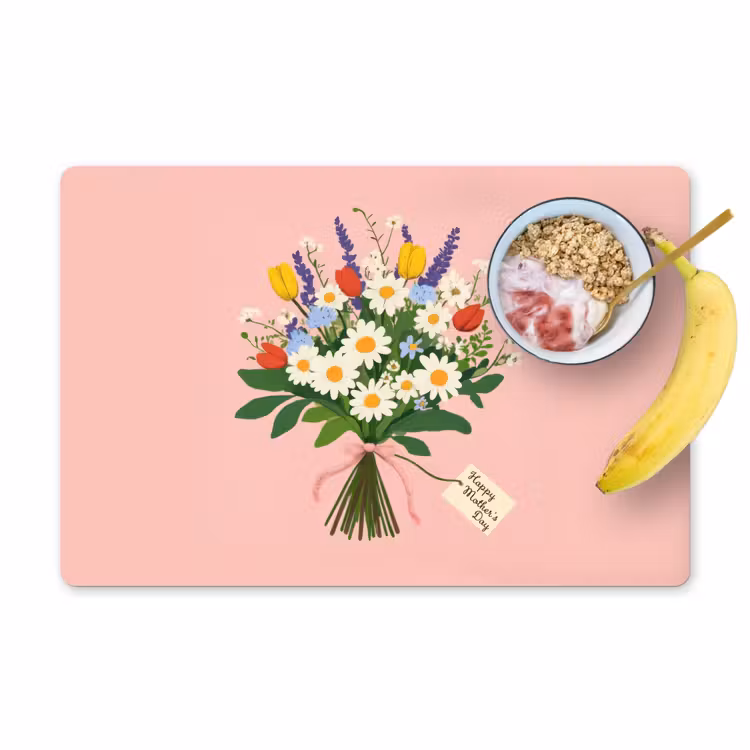 Placemat - 6 stuks - Bloemen - Lint - Kaartje — 1