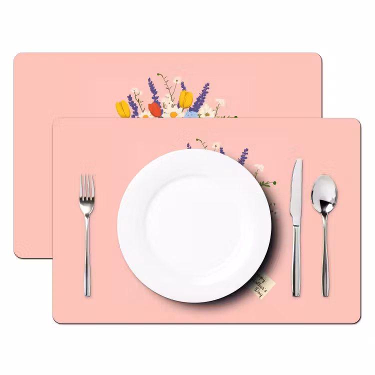 Placemat - 6 stuks - Bloemen - Lint - Kaartje — 2