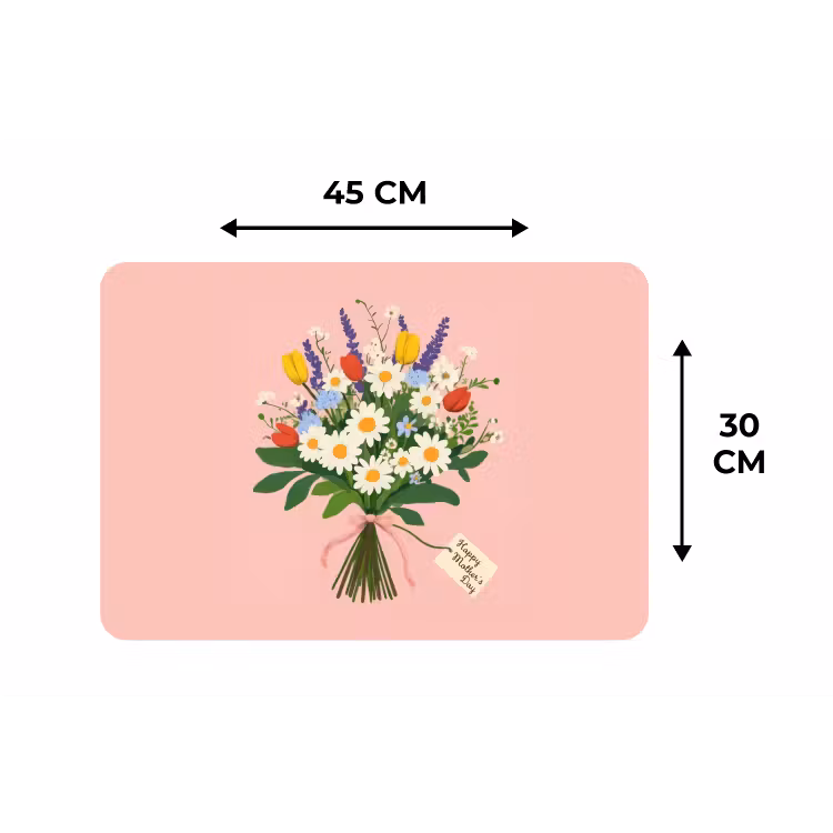 Placemat - 6 stuks - Bloemen - Lint - Kaartje — 3