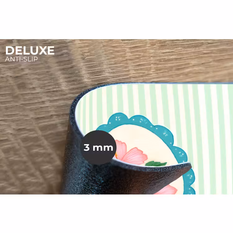 Placemat - 6 stuks - Bloemen - Ovaal - Strepen - Groen — 4