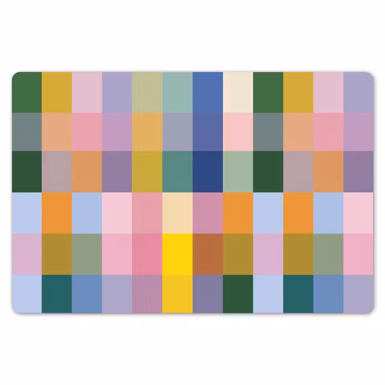 Placemat - 6 stuks - Blokken - Vierkant - Patroon - Gekleurd — 7