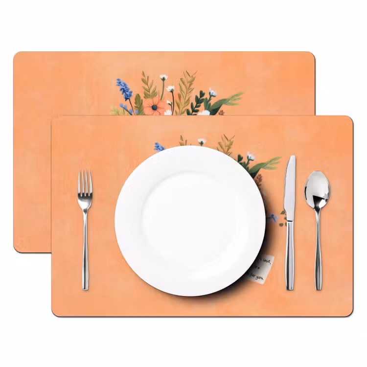 Placemat - 6 stuks - Boeket - Strikje - Quote — 2