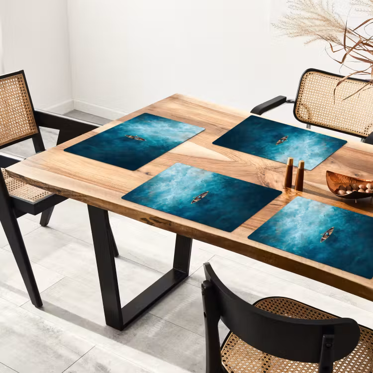 Placemat - 6 stuks - Bootje - Water - Blauw — 5