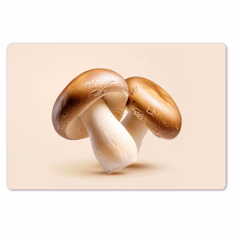 Placemat - 6 stuks - Champignons - Zacht - Beige — 7