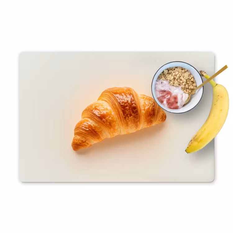 Placemat - 6 stuks - Croissant - Brood - Beige — 1