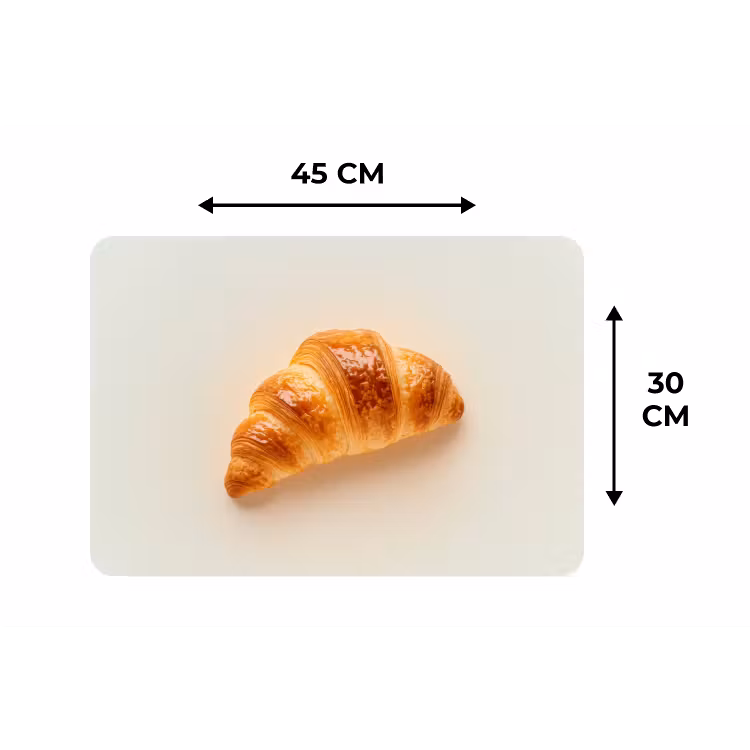 Placemat - 6 stuks - Croissant - Brood - Beige — 3
