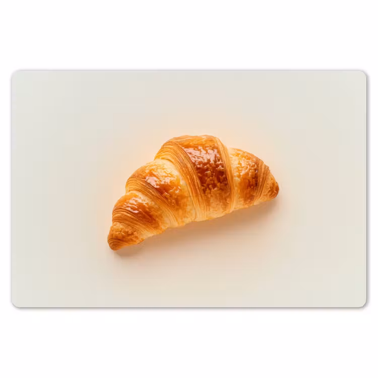 Placemat - 6 stuks - Croissant - Brood - Beige — 7