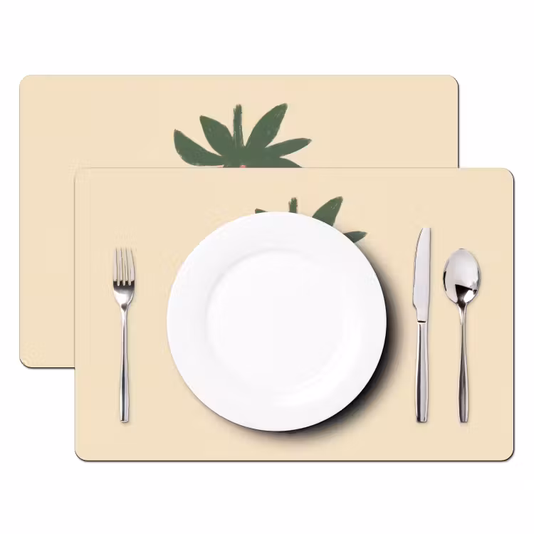 Placemat - 6 stuks - Aardbei - Minimalistisch - Rood - Fruit — 2