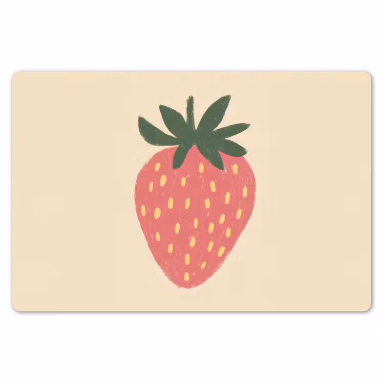 Placemat - 6 stuks - Aardbei - Minimalistisch - Rood - Fruit — 7