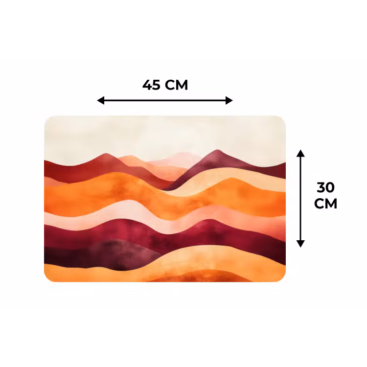 Placemat - 6 stuks - Abstract - Landschap - Golven — 3