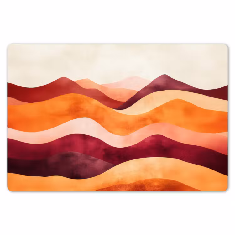 Placemat - 6 stuks - Abstract - Landschap - Golven — 7