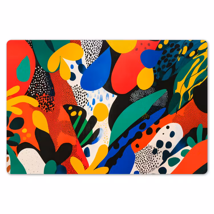 Placemat - 6 stuks - Abstract - Planten - Vormen - Kleurrijk — 7