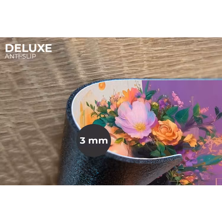 Placemat - 6 stuks - Abstract - Vrouw - Bloemenkroon - Goud — 4