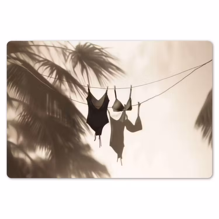 Placemat - 6 stuks - Badkleding - Palmbomen - Schaduw - Tropisch — 7