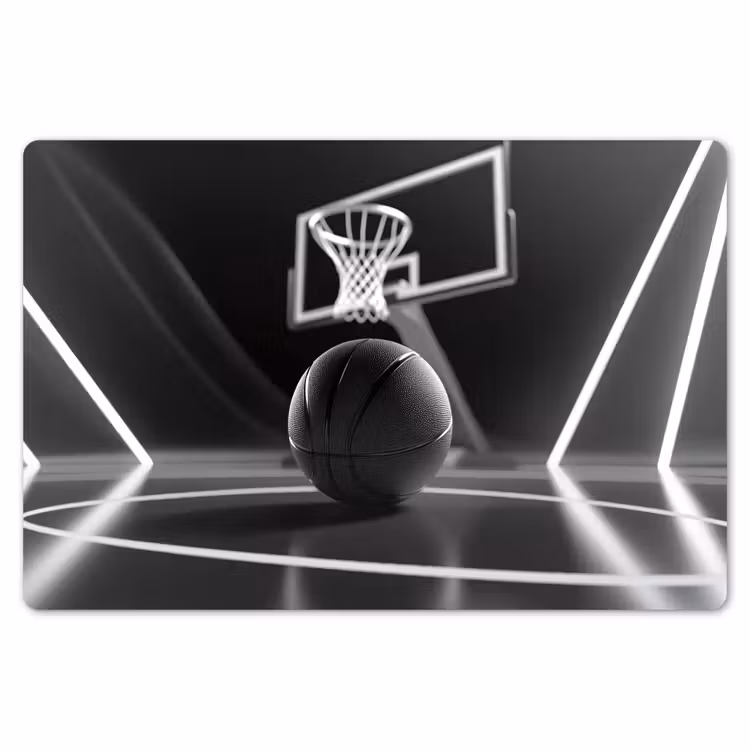 Placemat - 6 stuks - Basketbal - Basketbalveld - Lichtlijnen — 7