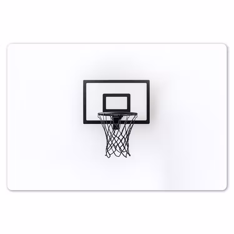 Placemat - 6 stuks - Basketbalbord - Minimalistisch - Zwart — 7