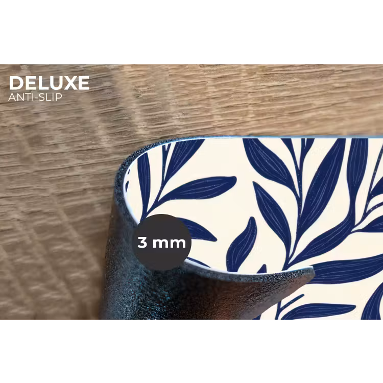 Placemat - 6 stuks - Bladeren - Klimop - Donkerblauw — 4