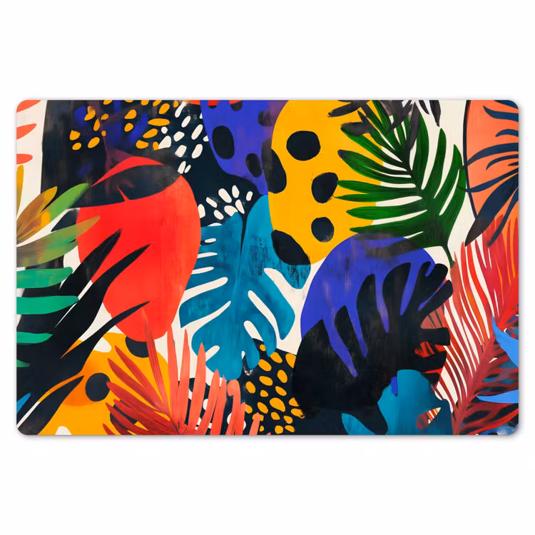 Placemat - 6 stuks - Bladeren - Vormen - Abstract - Kleurrijk — 7