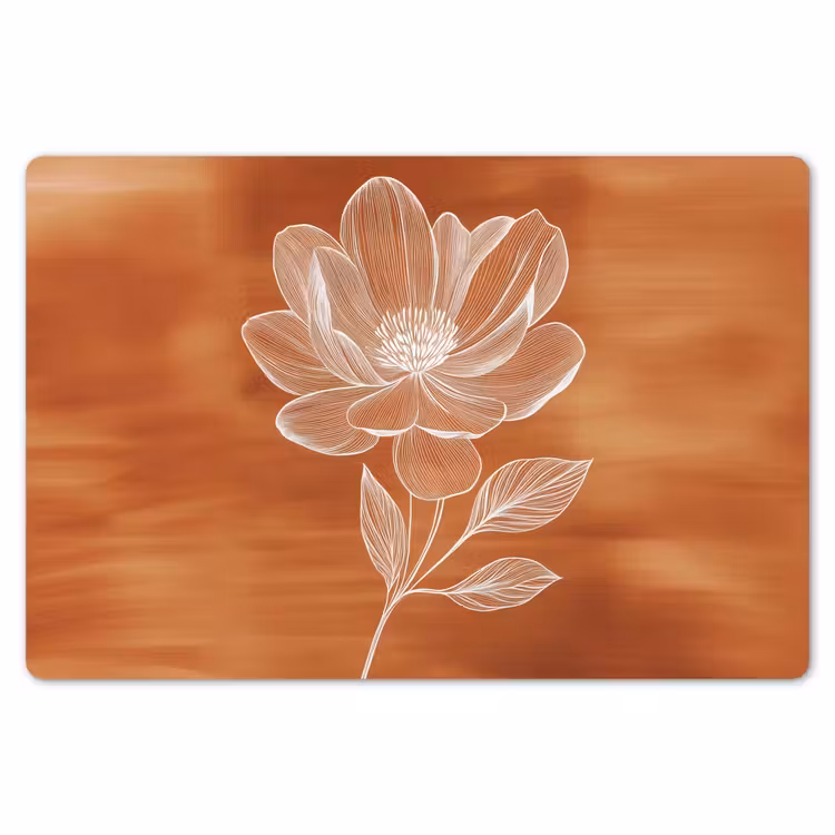 Placemat - 6 stuks - Bloem - Minimalistisch - Wit — 7