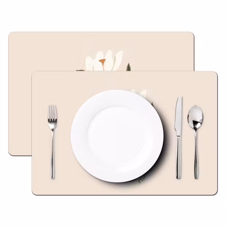 Placemat - 6 stuks - Bloem - Wit - Vaas - Quote — 2