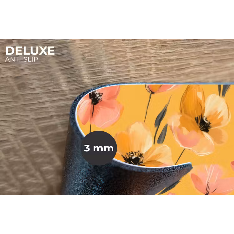 Placemat - 6 stuks - Bloemen - Geschilderd - Geel — 4