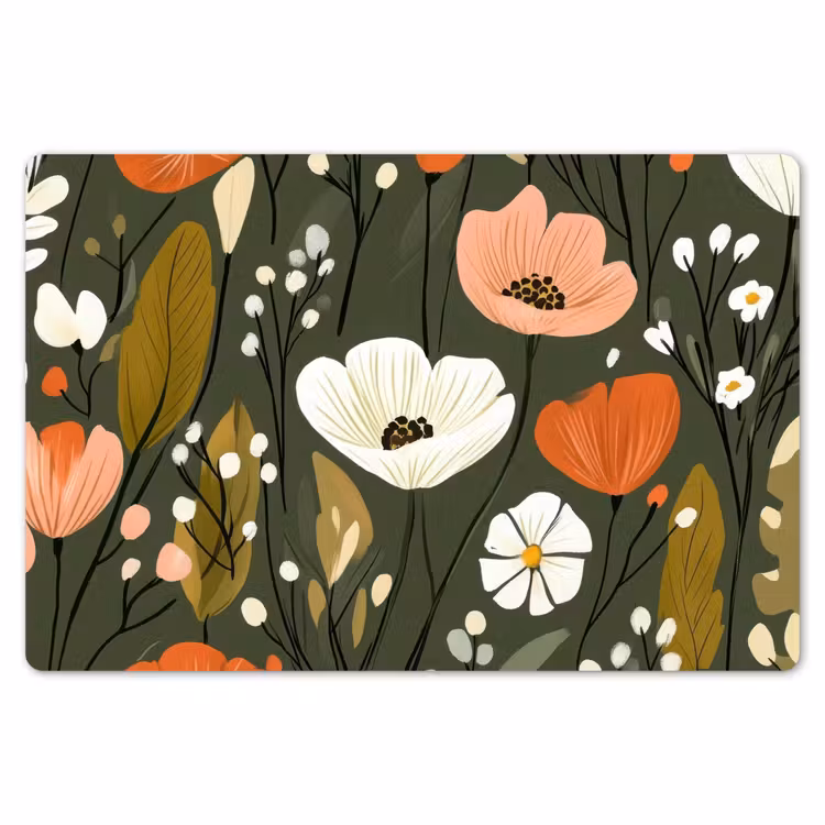 Placemat - 6 stuks - Bloemen - Illustratie - Groen — 7