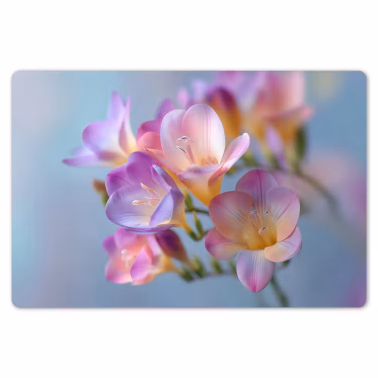 Placemat - 6 stuks - Bloemen - Paars - Overloop - Meeldraden — 7