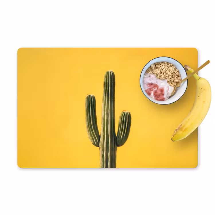 Placemat - 6 stuks - Cactus - Groen - Minimalistisch — 1