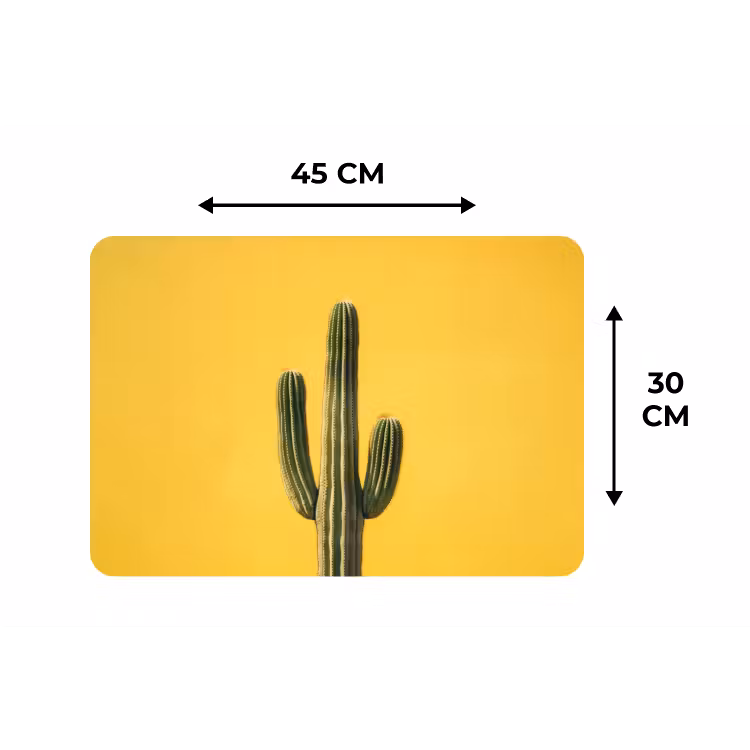 Placemat - 6 stuks - Cactus - Groen - Minimalistisch — 3