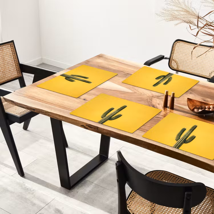 Placemat - 6 stuks - Cactus - Groen - Minimalistisch — 5