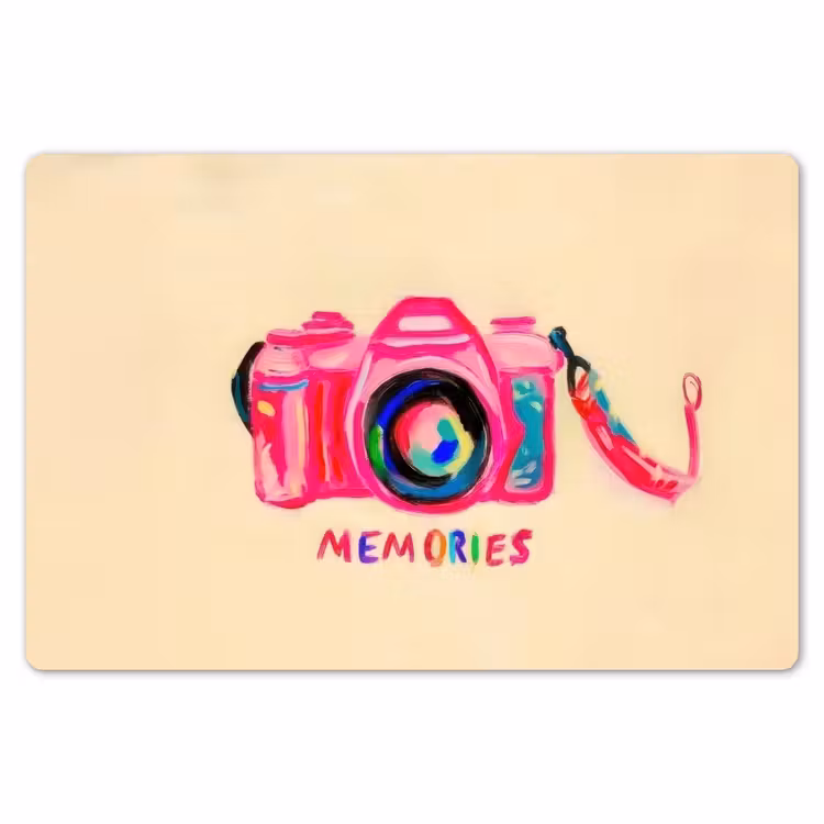 Placemat - 6 stuks - Camera - Memories - Roze - Geschilderd — 7