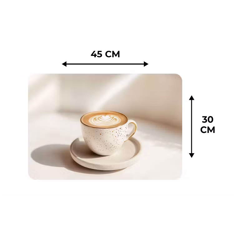 Placemat - 6 stuks - Cappuccino - Schuim - Schotel - Beige — 3