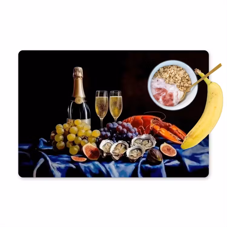 Placemat - 6 stuks - Champagne - Luxe - Oesters — 1
