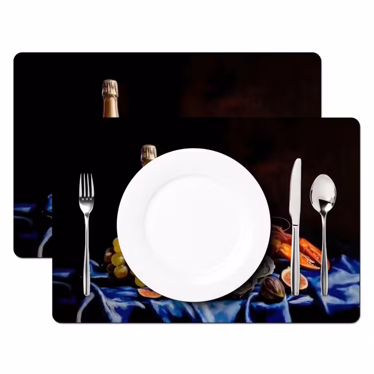 Placemat - 6 stuks - Champagne - Luxe - Oesters — 2