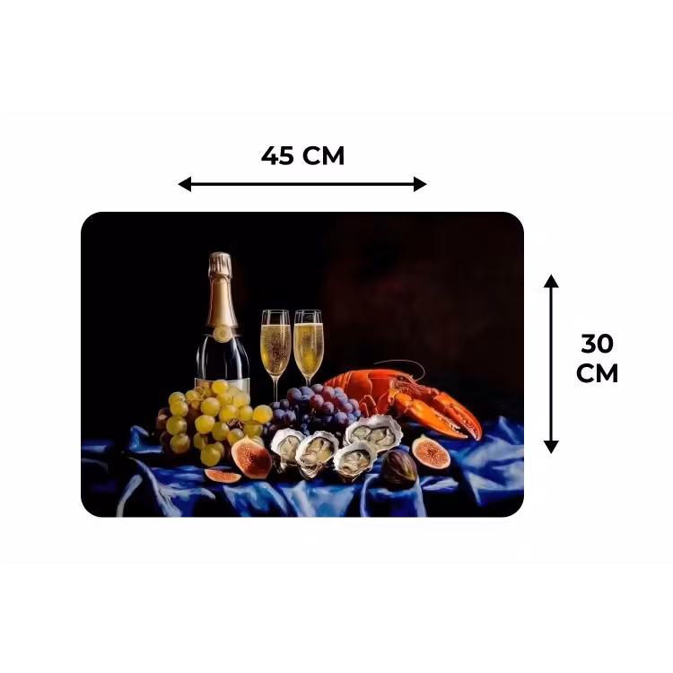 Placemat - 6 stuks - Champagne - Luxe - Oesters — 3