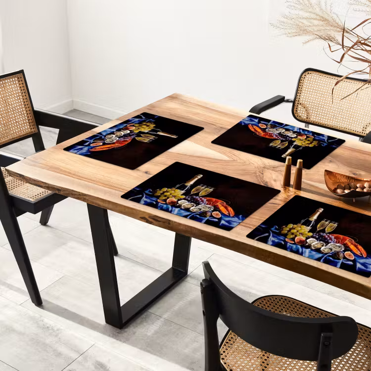 Placemat - 6 stuks - Champagne - Luxe - Oesters — 5