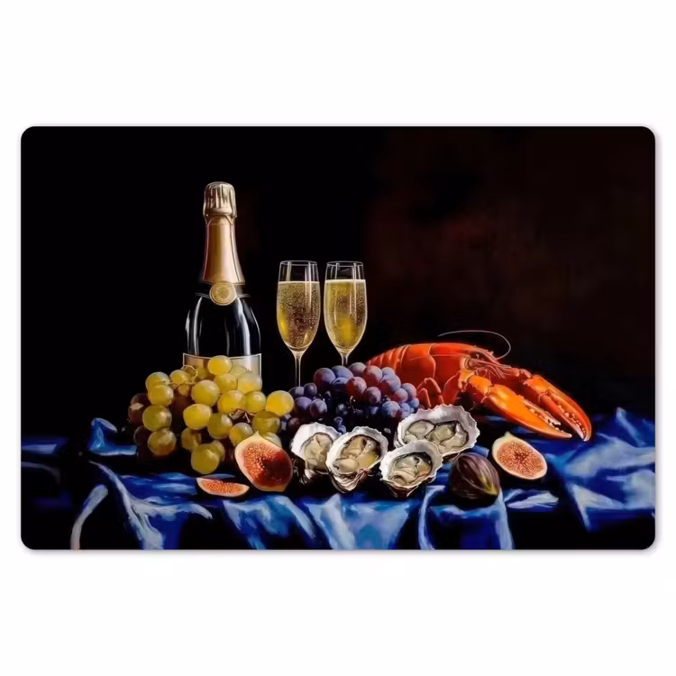 Placemat - 6 stuks - Champagne - Luxe - Oesters — 7