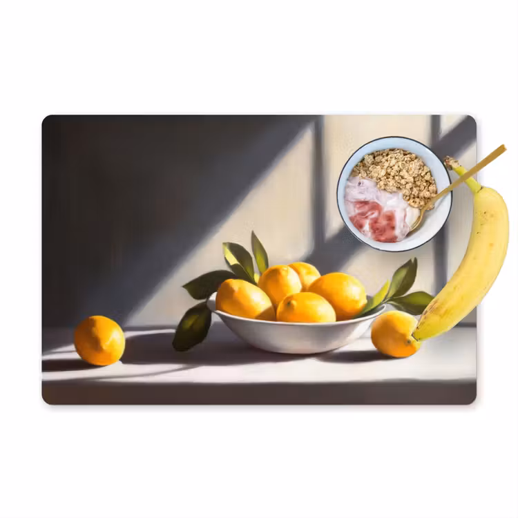 Placemat - 6 stuks - Citroenen - Stilleven - Geel — 1