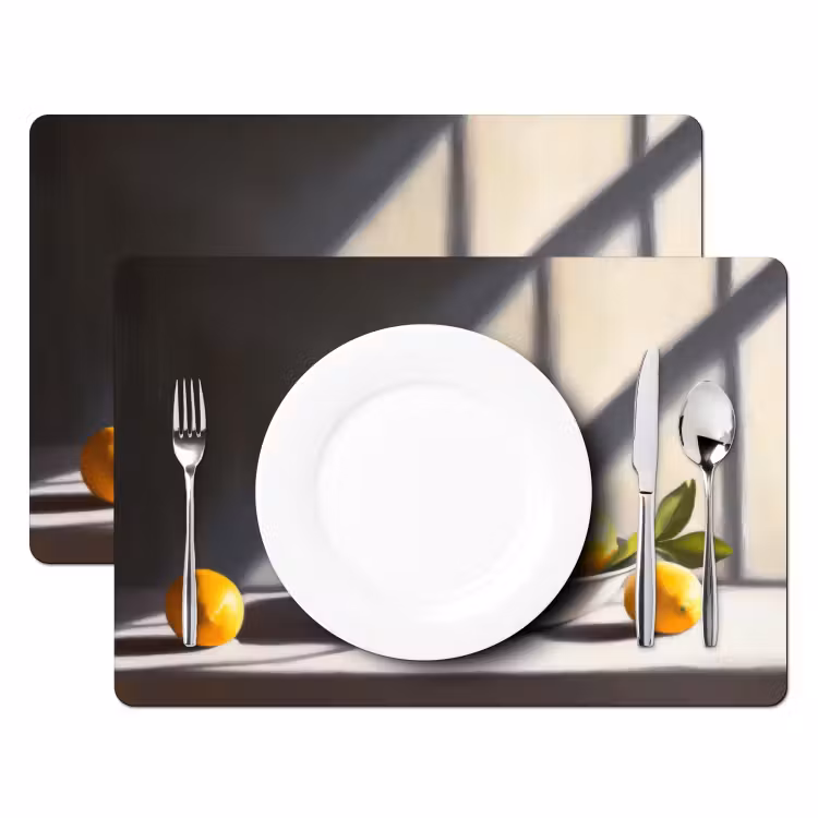 Placemat - 6 stuks - Citroenen - Stilleven - Geel — 2