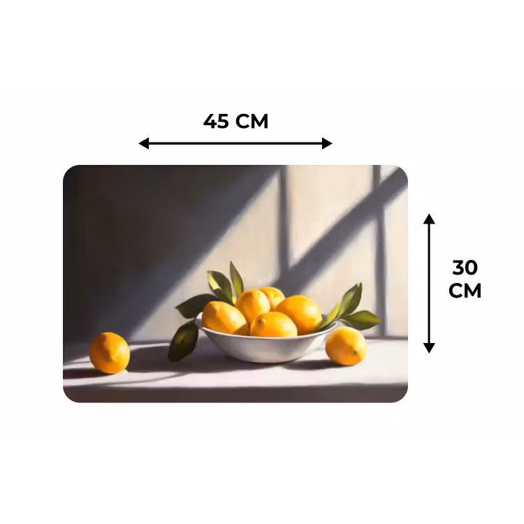 Placemat - 6 stuks - Citroenen - Stilleven - Geel — 3