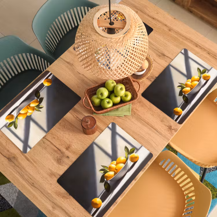Placemat - 6 stuks - Citroenen - Stilleven - Geel — 6