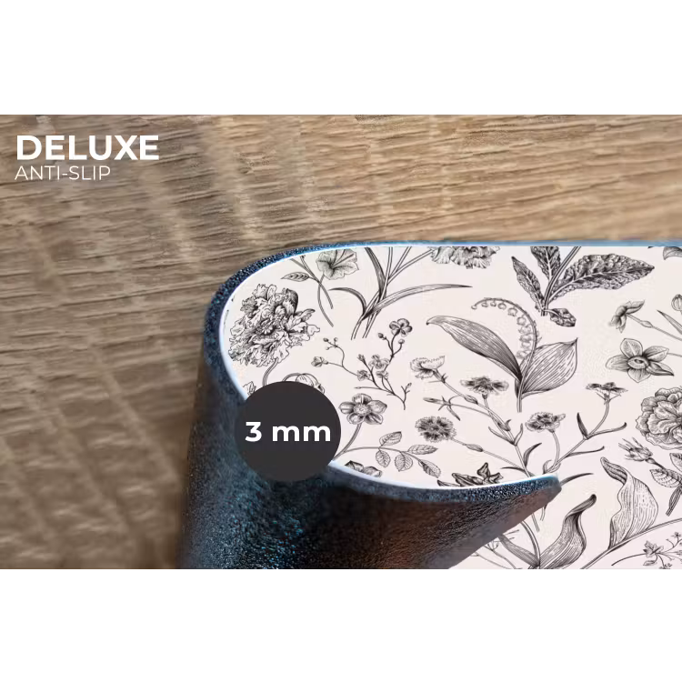 Placemat - 6 stuks - Classic - Black - White - Floral — 4