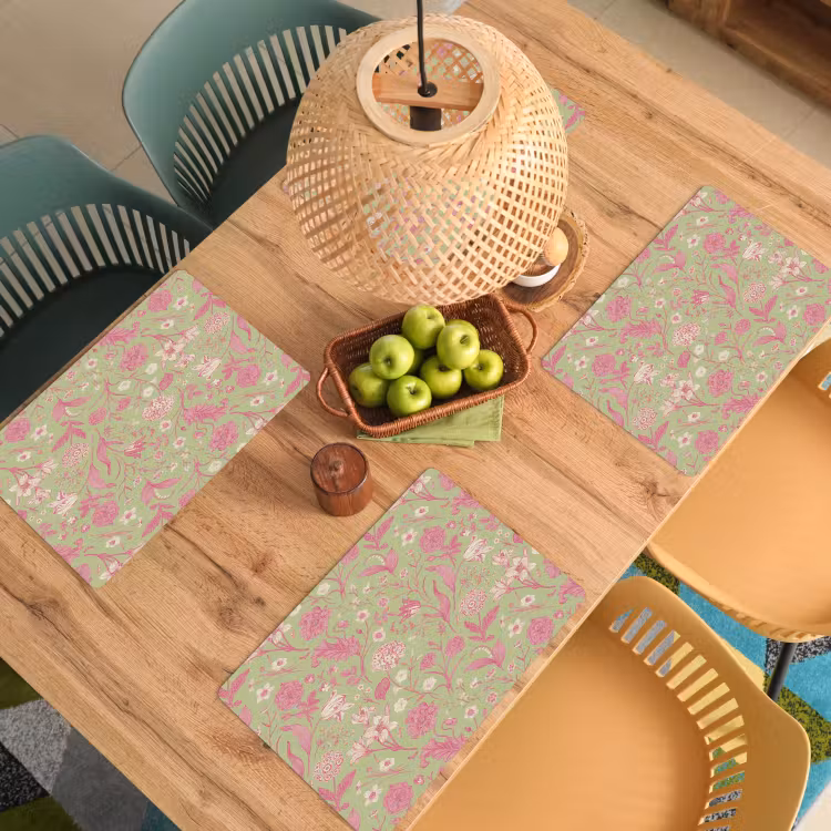 Placemat - 6 stuks - Classic - Pink - Mint — 6