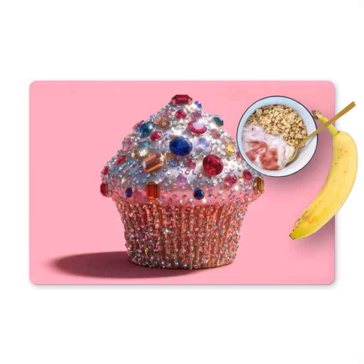 Placemat - 6 stuks - Cupcake - Kleurrijk - Edelstenen — 1