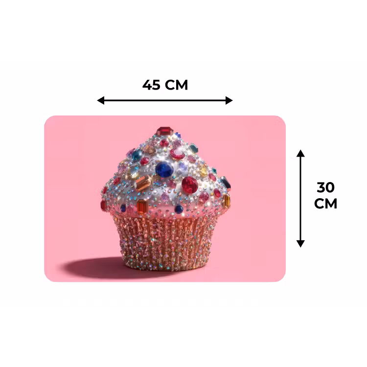 Placemat - 6 stuks - Cupcake - Kleurrijk - Edelstenen — 3