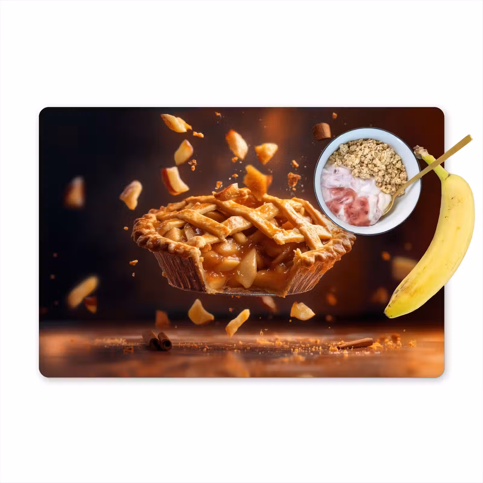 Placemat - 6 stuks - Appel - Taart - Warm - Eten — 1