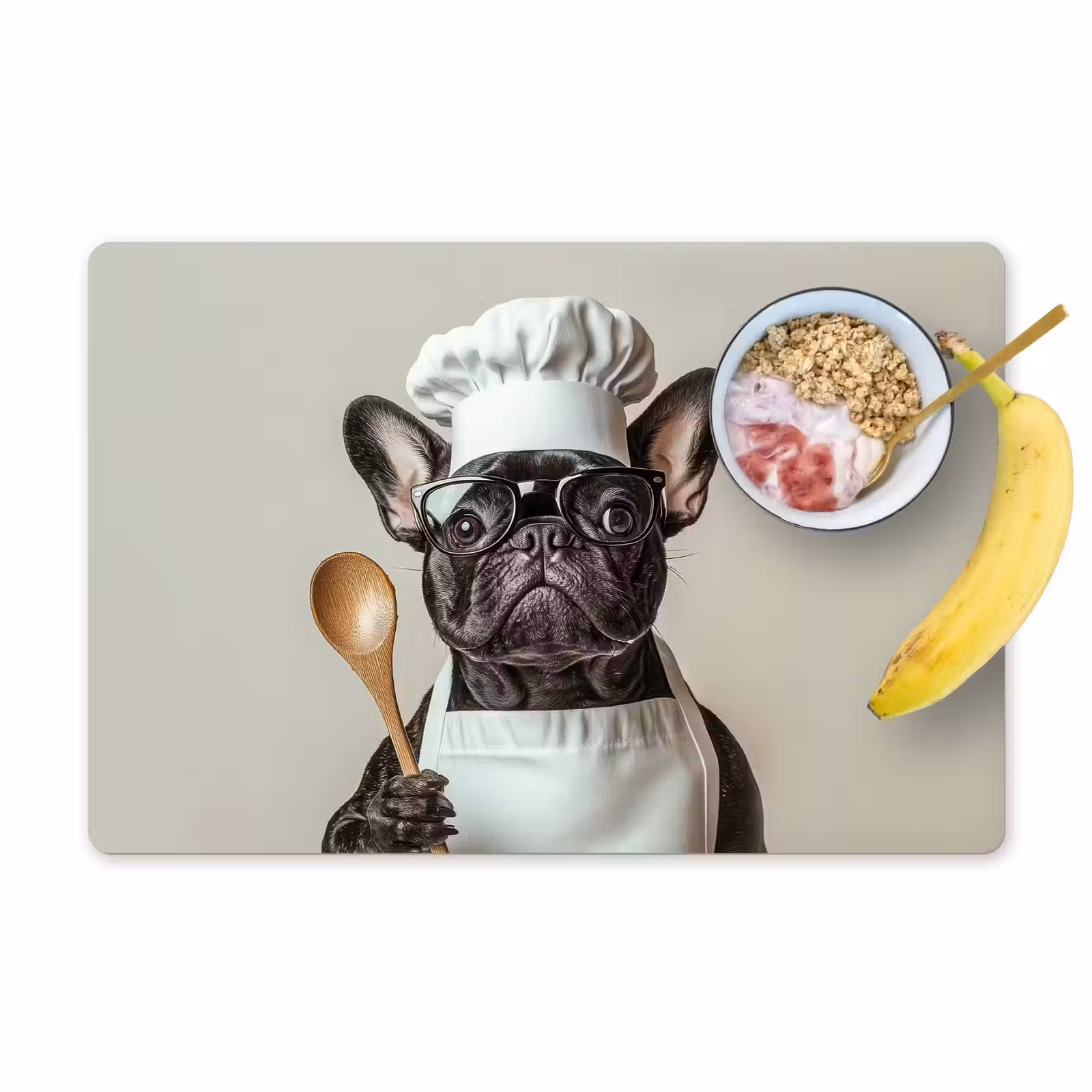 Placemat - 6 stuks - Bril - Hond - Kok — 1