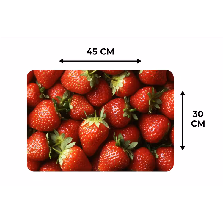 Placemat - 6 stuks - Aardbei - Fruit - Rood — 3