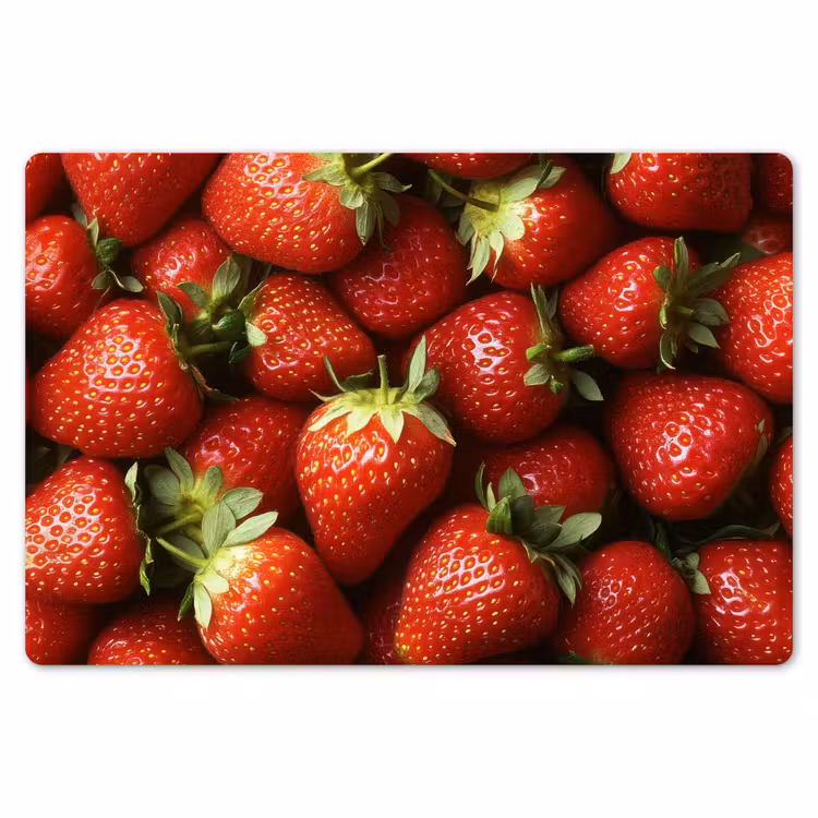 Placemat - 6 stuks - Aardbei - Fruit - Rood — 7