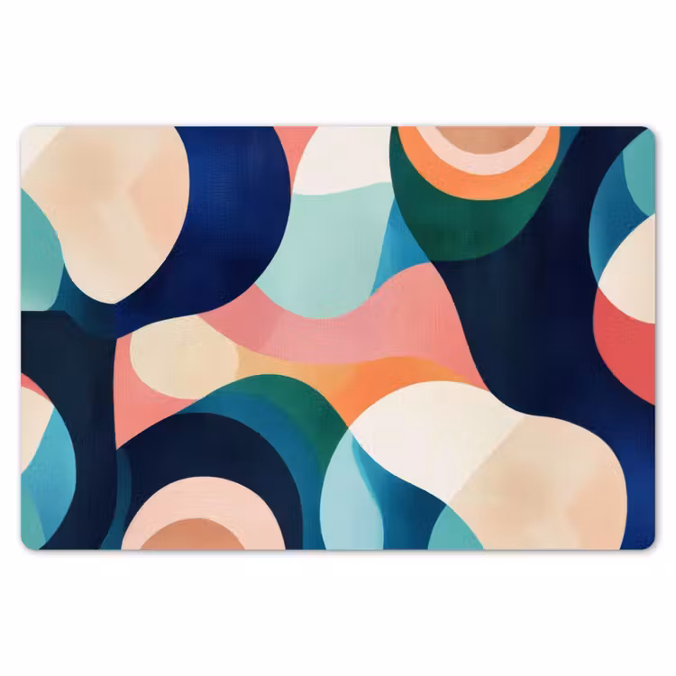 Placemat - 6 stuks - Abstract - Blauw - Roze — 7